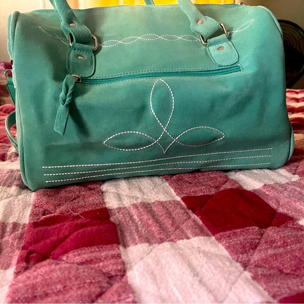 Western Boot-stitch Suede Speedy Bag